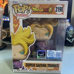 Funko Pop Animation Dragon Ball Super Saiyan Trunks #2198 VRare Pre-Release Sticker