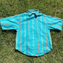 Vintage Aztec Button Up Size Small 