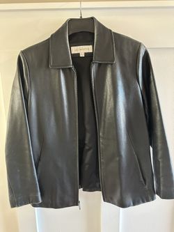 Liz Claiborne Authentic Leather Blazer Jacket 