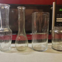 Flowers Or Water Plants Glass Vases 