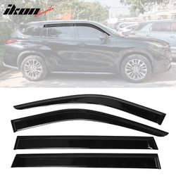 Fits 2020-2024 Toyota Highlander Acrylic Slim Window Visors Sun Rain Guards 4PCS Set