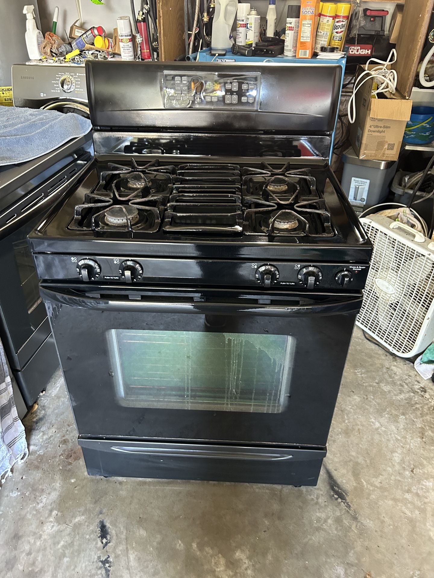 KENMORE GAS STOVE BLACK EVERYTHING WORKING ESTUFA DE GAS MUY BUENA