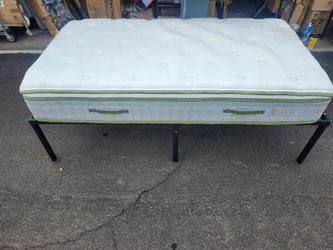 Bed metal frame and mattress twin size