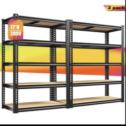 $120!!! New 72” 2 pack Black Metal and Board Rack  Raca de metal con tabla paquete de 2