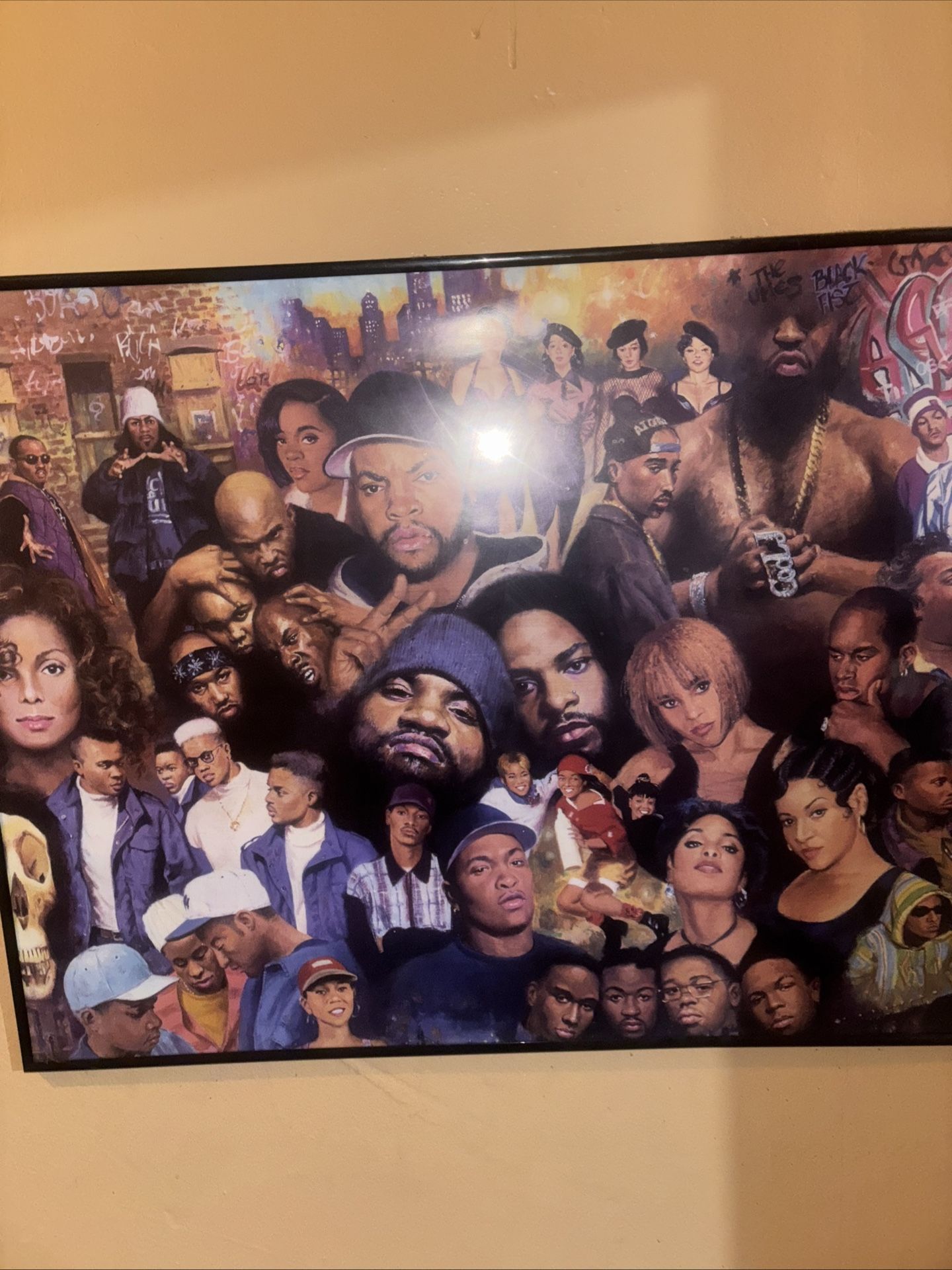 FRAMED Legends of Rap and Hip Hop 80'sand 90's 36x24 Art Print Poster