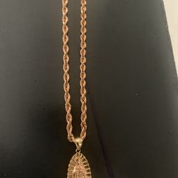 Rose Gold 20 Necklace And Charm 