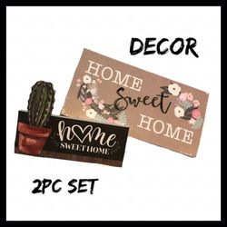 NWT Home Sweet Home 2Pc decor set