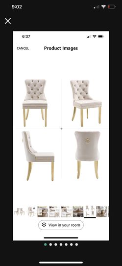 New In Box 4 Chairs. Ivory Gold.