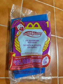 McDonald's Happy Meal Fingerboard Toy Skateboard with Ramp