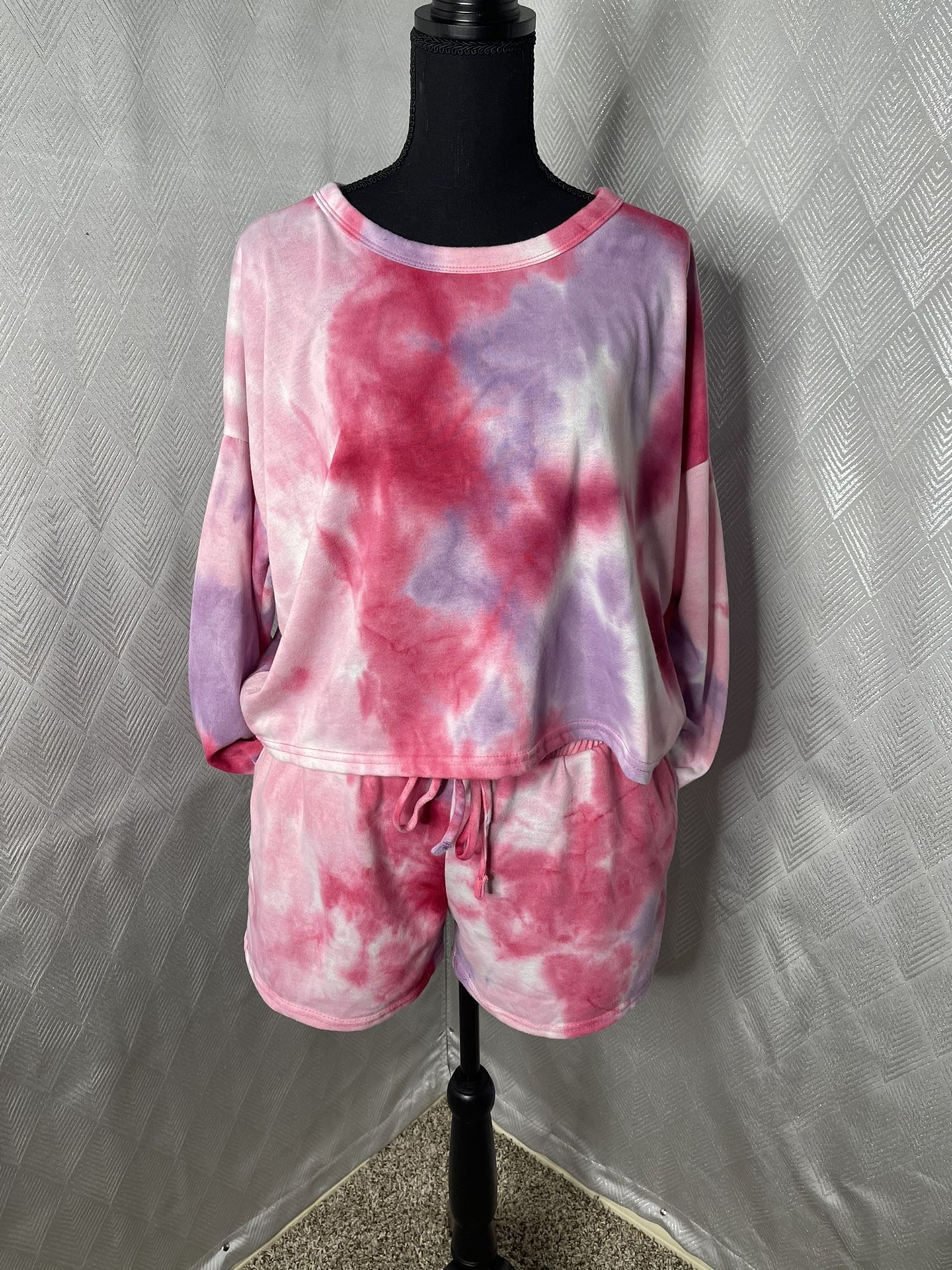 Pink Tie Dye Lounge/ Workout Set Size Large