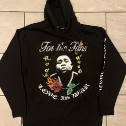 Rod Wave For The Fans Tour Love Is War Hoodie Size XL New Official Merchandise