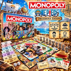 MONOPOLY ONE PIECE EDITION ANIME BOARD GAME + 9 SPECIAL TOKENS NEW SEALED