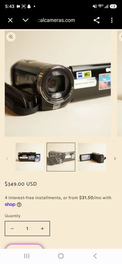 Sony Handycam Camcorder with Carl Zeiss Lens