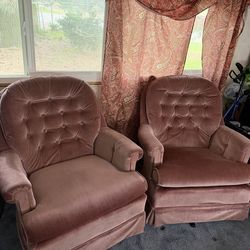 Swivel rocking chairs