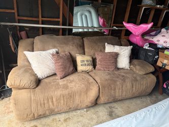 Brown Microfiber Reclining Sofa