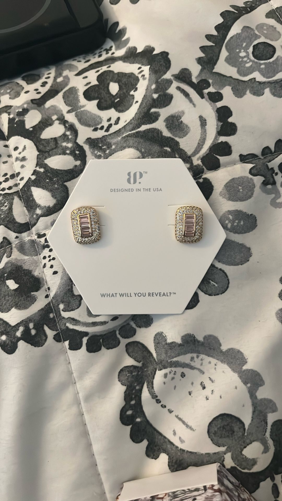 Rose Quarts Ear Rings