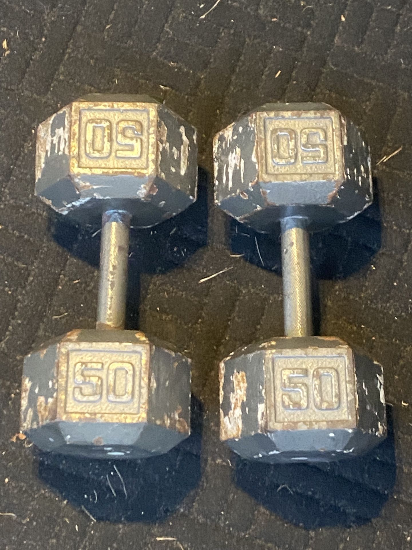 Pair Of 50 LB Dumbbells