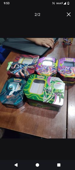 Pokemon cards full tins