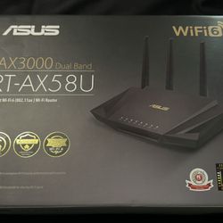 ASUS WiFi Router RT-AX58U - AX3000 Dual Band - Smart Wifi 6 