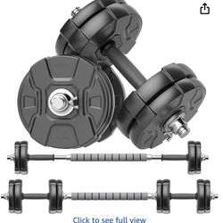 Adjustable Dumbbells and Barbell for Men and Women