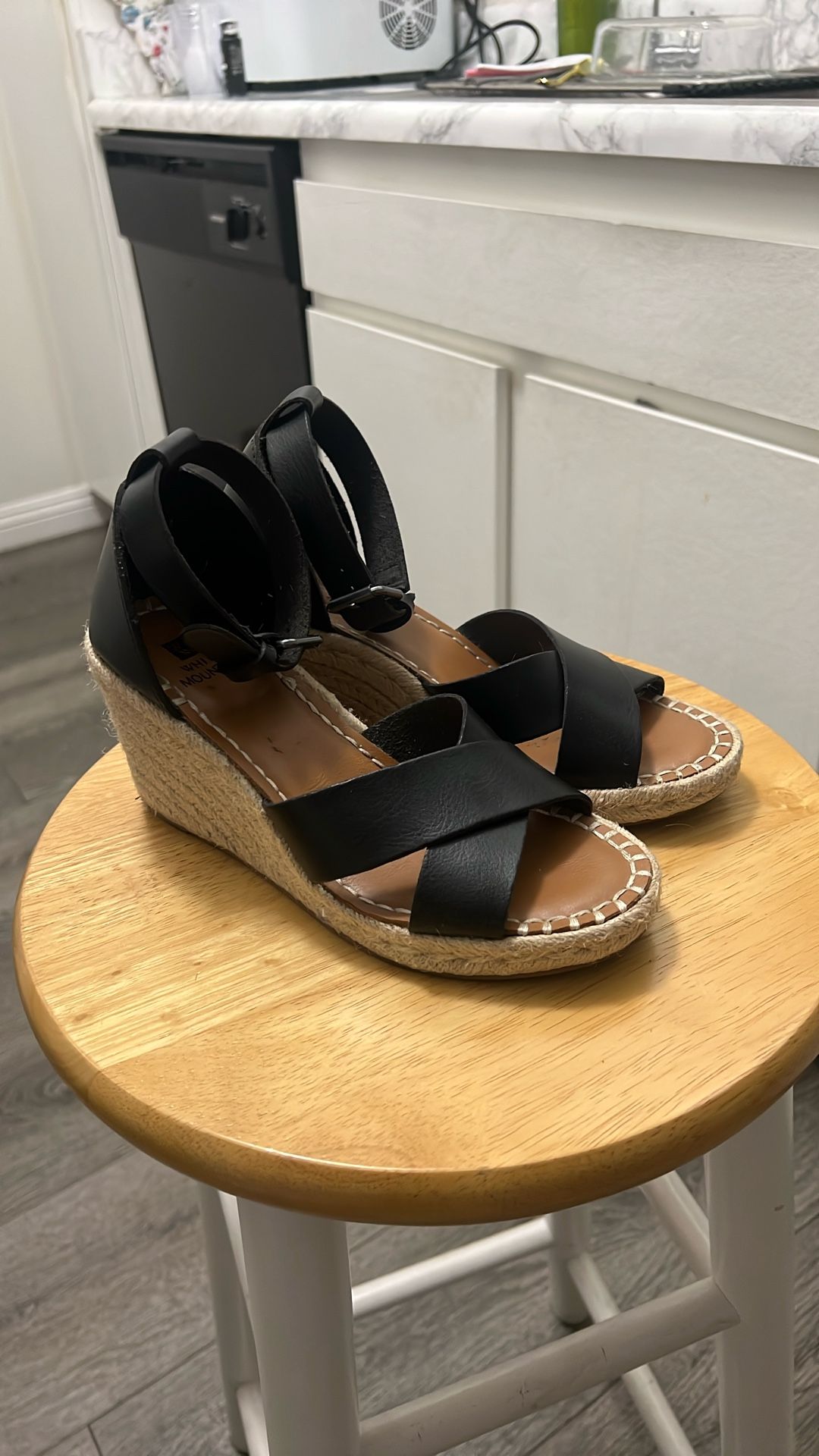 Size 5 1/2 Black Wedges