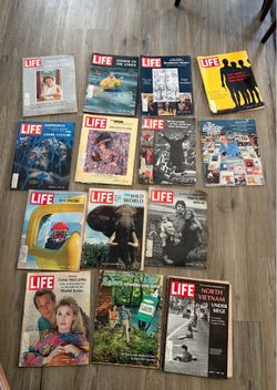 Vintage LIFE Magazine Collection + Saturday Evening Post – 14 Magazines (1960s–1980s) Lot