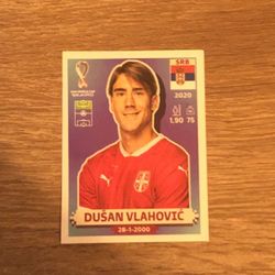 Worlds Cup Sticker Card Dusan Vlahovic Serbia