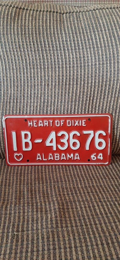 1964 Alabama License Plate 