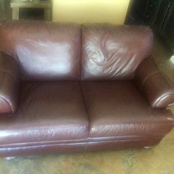 Brown Leather Couch