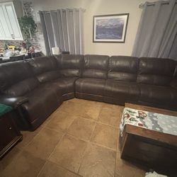 Leather Reclining Sofa