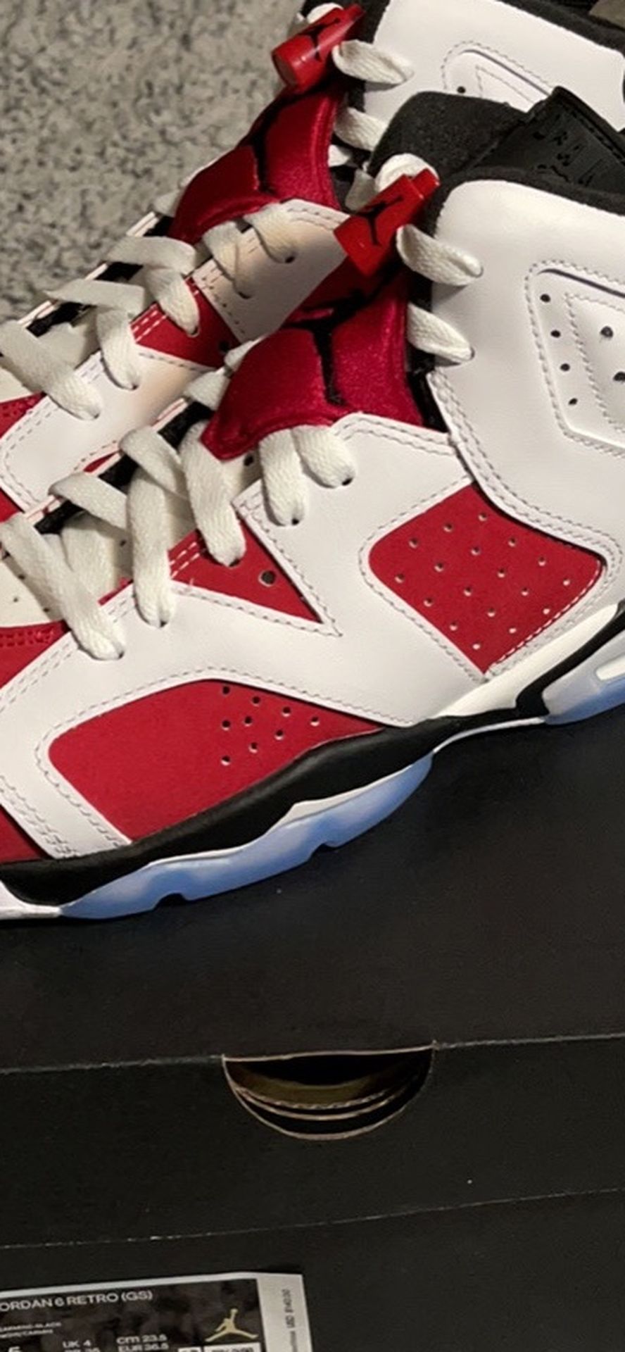 Jordan Retro 6 “Carmine” Gradeschool