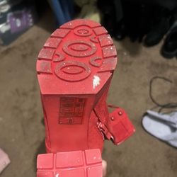 Red Heeled Boots Size 8