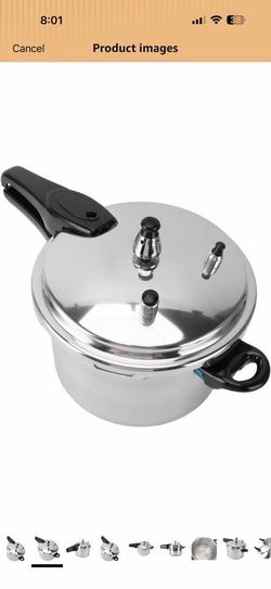 DAN&DRE Stovetop Pressure Cooker 8qt Aluminum Alloy Explosion Proof with For Gas Stove Open Flame, Fast Cooking, Sturdy Construction, Easy to Clean, T