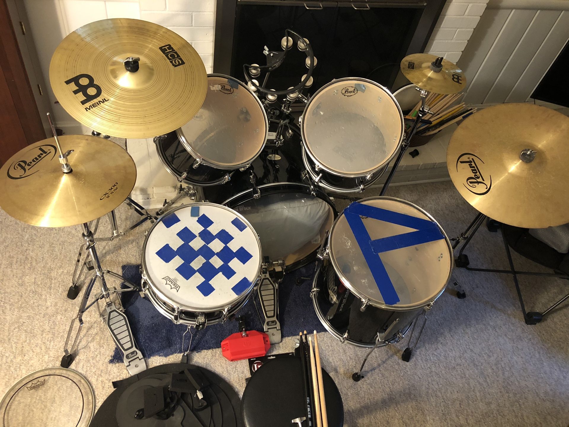 Drum set for sale, everything you need, 5 piece, cymbals, stands, hardware, extra drums