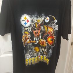 Mens Pittsburgh Steelers Tee Shirt XL New Black 
