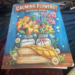 Calming Flowers Coloring Book 