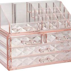 Jewelry And Cosmetic Boxes With Brush Holder