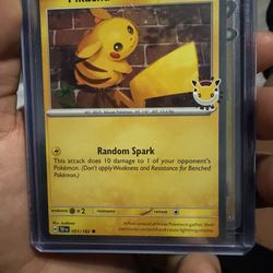 Pikachu Pokemon card 30th anniversary