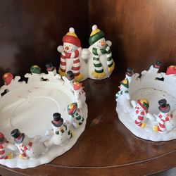 New Lowered Price - Partylite  Snowman Candle holders, priced individually