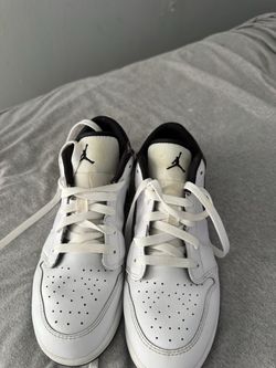 Air Jordan Low White Black Sneakers Size 6.5y