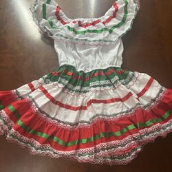 Vestido mexicano  Tricolor