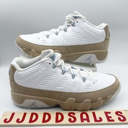 Nike Air Jordan 9 Retro Low Golf White Linen FJ5934-102 Men’s Size 10.5 NEW 