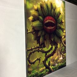 Canvas wall decoration 30”x42”. Brand new we can make it in different sizes, from 4.5”x4.5” to 30”x66”, Wood frame and sprayed with glossy clear coat