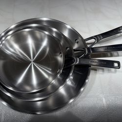 KitchenAid 5-Ply Stainless Steel Frying Pans - set of 3