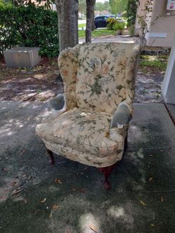 Antique-Queen Ann Wing Back Chair