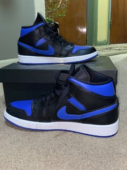 Jordan 1 Mid Black And Blue