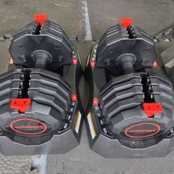 Weider Adjustable Dumbbells Set Weightlift Workout Weight Exercise Dumbells 10 To 50 Pounds 