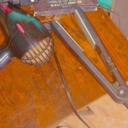 Hair straightener and hair dryer - Please see the pictures and read the description 