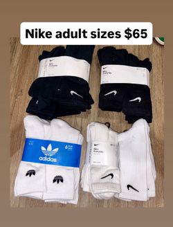 Men’s Nike socks new and adidas $65