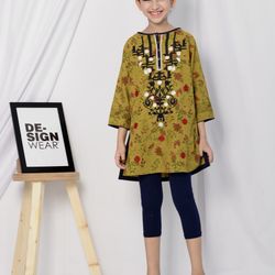 Girl kurti size L Embroidered blend cotton Shirt